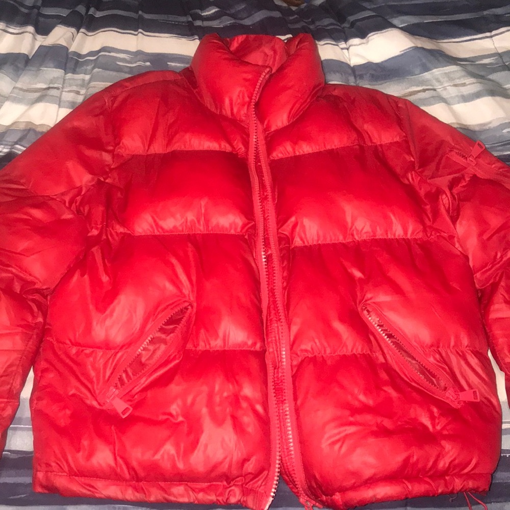 Red Bubble coat